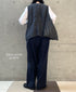 NVL2401LD 50s LINEN PLAIN (OVERDYE) NO COLLAR VEST