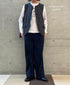NVL2401LD 50s LINEN PLAIN (OVERDYE) NO COLLAR VEST