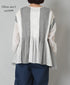 INMDS26111W HANDWOVEN COTTON SINGLE CHECK PATCHWORK BALL BUTTON SHIRTS WITH MINI PINTUCK