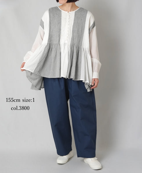 GNMDS2501CW COTTON DYED WEATHER 2TUCK TAPERED EASY PANTS