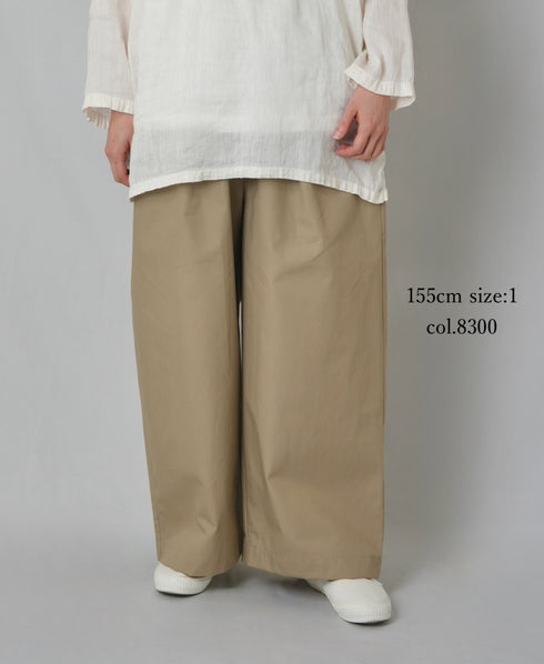 GNMDS2502CW COTTON DYED WEATHER 2TUCK WIDE EASY PANTS
