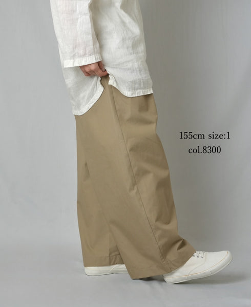 GNMDS2502CW COTTON DYED WEATHER 2TUCK WIDE EASY PANTS
