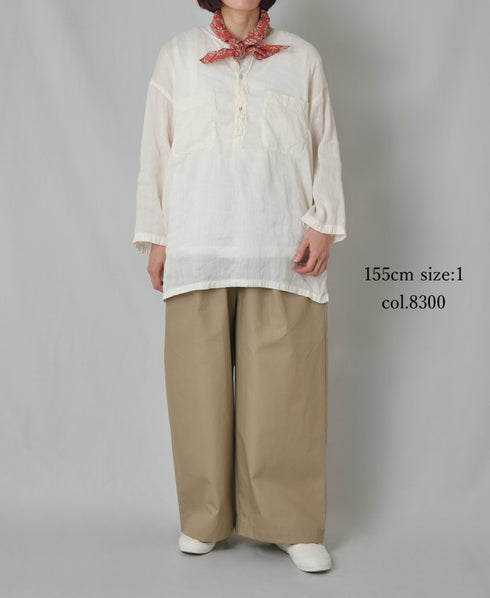 GNMDS2502CW COTTON DYED WEATHER 2TUCK WIDE EASY PANTS