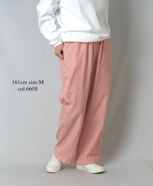 NVL2523 POPLIN STRIPE EASY PANTS