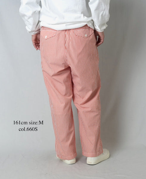 NVL2523 POPLIN STRIPE EASY PANTS