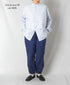 NVL2613 POPLIN STRIPE BANDED COLLAR L/SL SHIRT