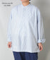NVL2613 POPLIN STRIPE BANDED COLLAR L/SL SHIRT