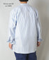 NVL2613 POPLIN STRIPE BANDED COLLAR L/SL SHIRT