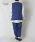 NVL2401PSD POPLIN WIDE STRIPE (OVERDYE) NO COLLAR VEST