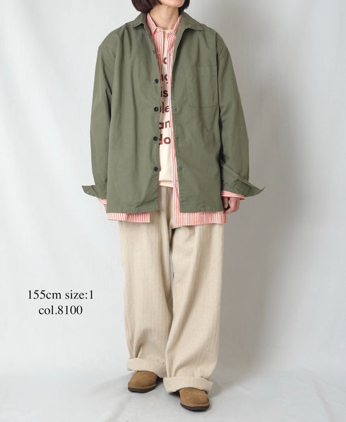 GNAM2612 COTTON/LINEN HERRINGBONE ONE-TUCK PNATS