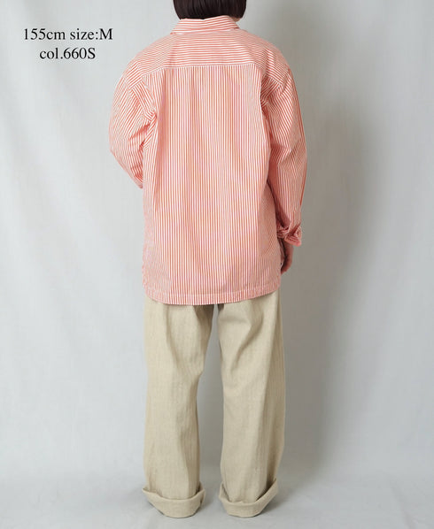 NVL2612 POPLIN STRIPE REGULAR COLLAR L/SL SHIRTS