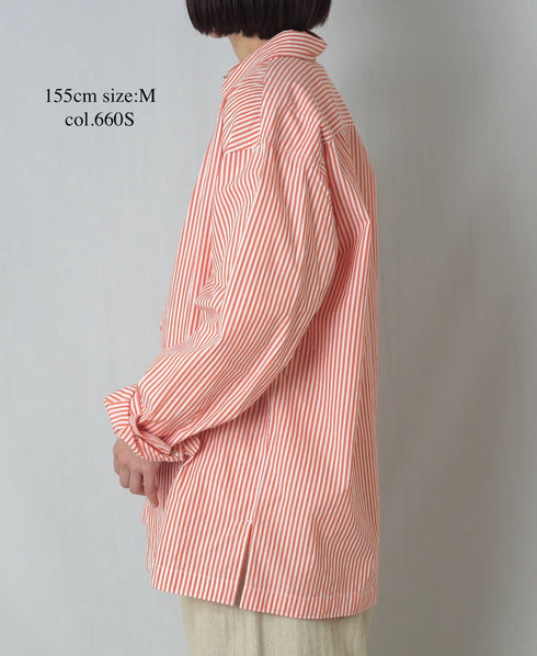 NVL2612 POPLIN STRIPE REGULAR COLLAR L/SL SHIRTS