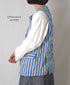 NVL2401PSD POPLIN WIDE STRIPE (OVERDYE) NO COLLAR VEST