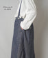 ISNAM2611CB NAVY (INDIGO) CHAMBRAY ADJUSTER TACK SKIRT WITH SUSPENDERS