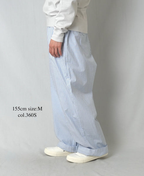 NVL2523 POPLIN STRIPE EASY PANTS
