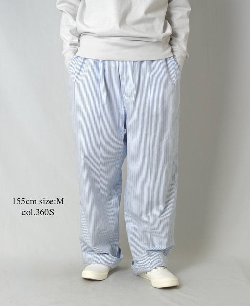 NVL2523 POPLIN STRIPE EASY PANTS