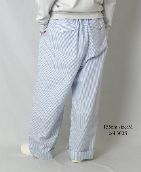 NVL2523 POPLIN STRIPE EASY PANTS