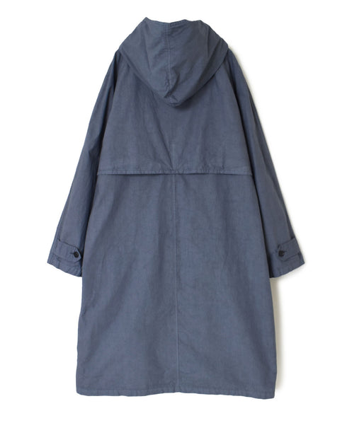 NHT2402TC LIGHT WEIGHT COTTON OVERDYE HOODED COAT