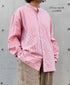NVL2613 POPLIN STRIPE BANDED COLLAR L/SL SHIRT