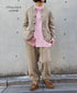 NVL2302LD 50s LINEN PLAIN (OVERDYE) SIDE VENTS NO COLLAR JACKET
