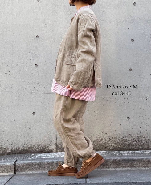 NVL2503LD 50s LINEN PLAIN (OVERDYE) EASY PANTS