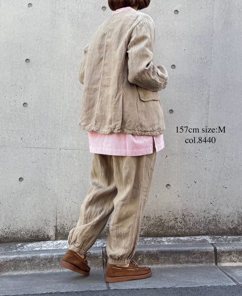 NVL2503LD 50s LINEN PLAIN (OVERDYE) EASY PANTS