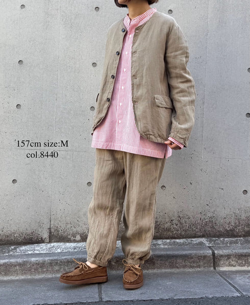 NVL2503LD 50s LINEN PLAIN (OVERDYE) EASY PANTS