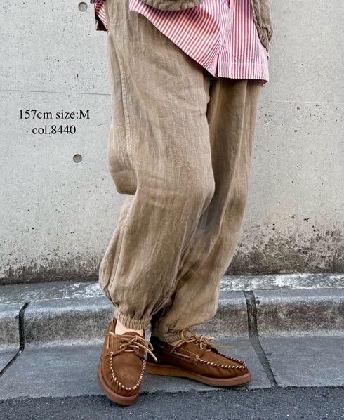 NVL2503LD 50s LINEN PLAIN (OVERDYE) EASY PANTS