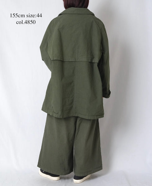 NHT2352TC LIGHT WEIGHT COTTON OVERDYE BALMACAAN SHORT COAT