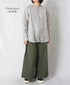 NVL1951LW 60s LINEN CHAMBRAY BANDED COLLAR L/SL OVERSIZED SHIRT