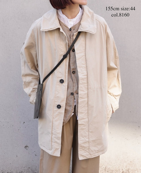 NHT2352TC LIGHT WEIGHT COTTON OVERDYE BALMACAAN SHORT COAT