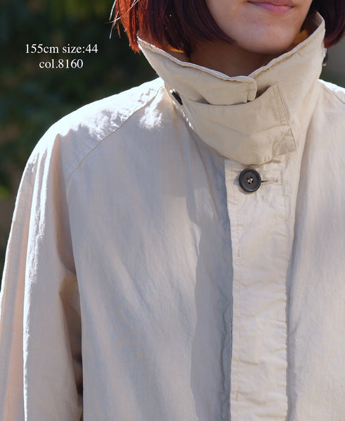 NHT2352TC LIGHT WEIGHT COTTON OVERDYE BALMACAAN SHORT COAT