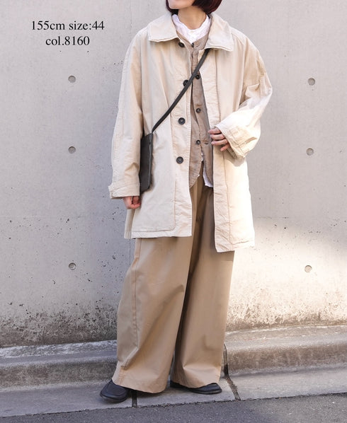 NHT2352TC LIGHT WEIGHT COTTON OVERDYE BALMACAAN SHORT COAT