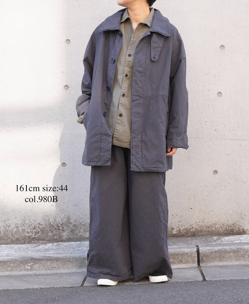 NHT2352TC LIGHT WEIGHT COTTON OVERDYE BALMACAAN SHORT COAT