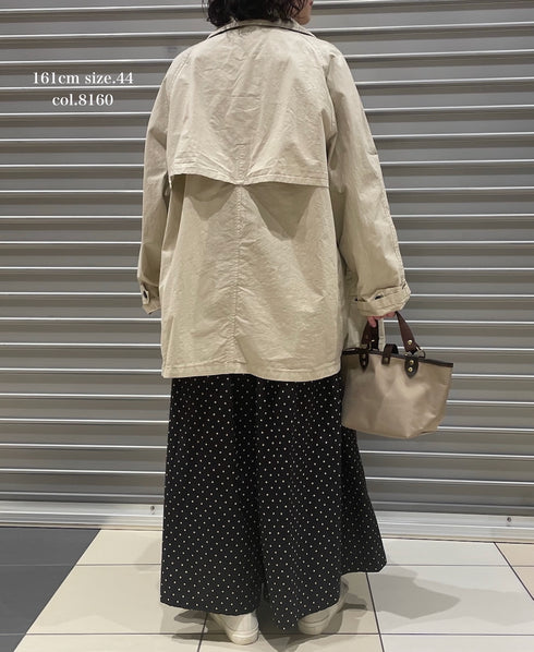 NHT2352TC LIGHT WEIGHT COTTON OVERDYE BALMACAAN SHORT COAT