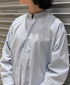 NVL2613 POPLIN STRIPE BANDED COLLAR L/SL SHIRT