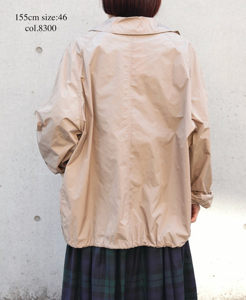 NHT2602PAI REYCLED NYLON BALMACAAN SHORT COAT WITH GUSSETED POCKET