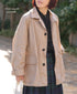 NHT2602PAI REYCLED NYLON BALMACAAN SHORT COAT WITH GUSSETED POCKET