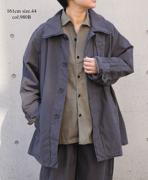 NHT2352TC LIGHT WEIGHT COTTON OVERDYE BALMACAAN SHORT COAT