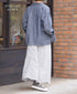 ISNAM2601CB NAVY (INDIGO) CHAMBRAY ROUND COLLAR DOUBLE JACKET