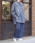 ISNAM2605CB NAVY (INDIGO) CHAMBRAY WORK GATHERED SHIRT