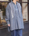 ISNAM2605CB NAVY (INDIGO) CHAMBRAY WORK GATHERED SHIRT