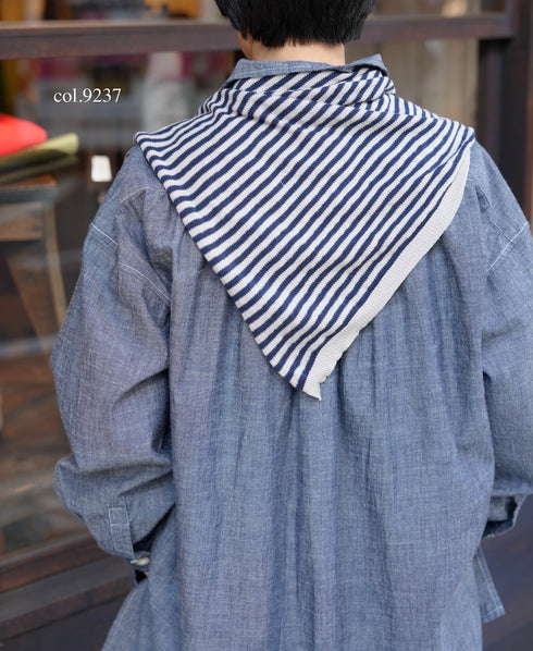 CLNAM2402S COTTON STRIPE TRIANGLE SCARF