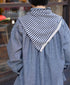 CLNAM2402S COTTON STRIPE TRIANGLE SCARF