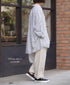 GNAM2612 COTTON/LINEN HERRINGBONE ONE-TUCK PNATS