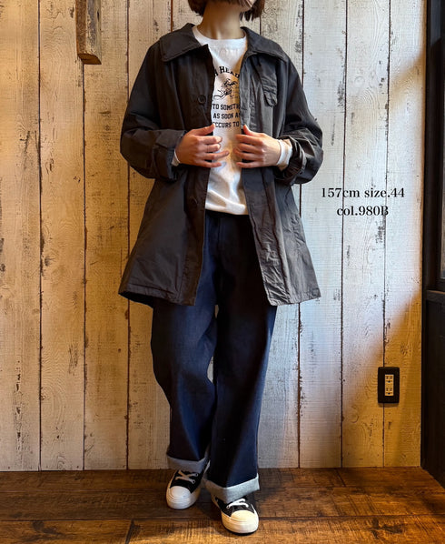 NHT2352TC LIGHT WEIGHT COTTON OVERDYE BALMACAAN SHORT COAT