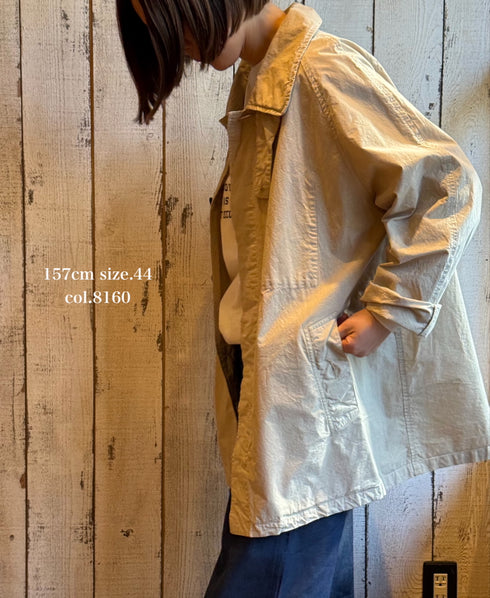 NHT2352TC LIGHT WEIGHT COTTON OVERDYE BALMACAAN SHORT COAT
