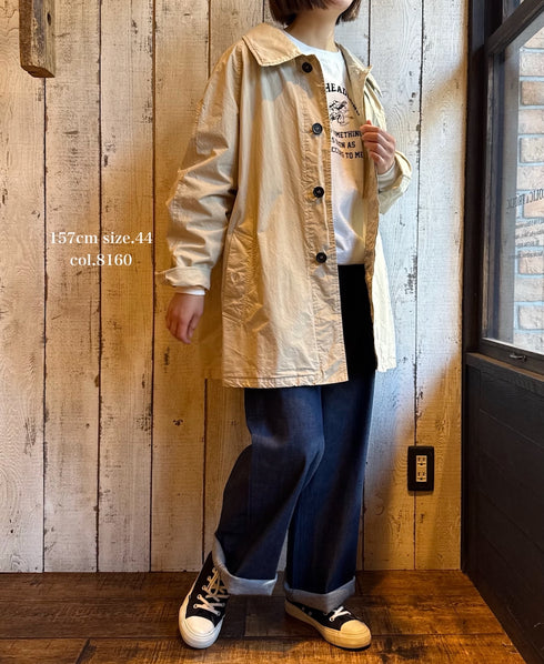NHT2352TC LIGHT WEIGHT COTTON OVERDYE BALMACAAN SHORT COAT
