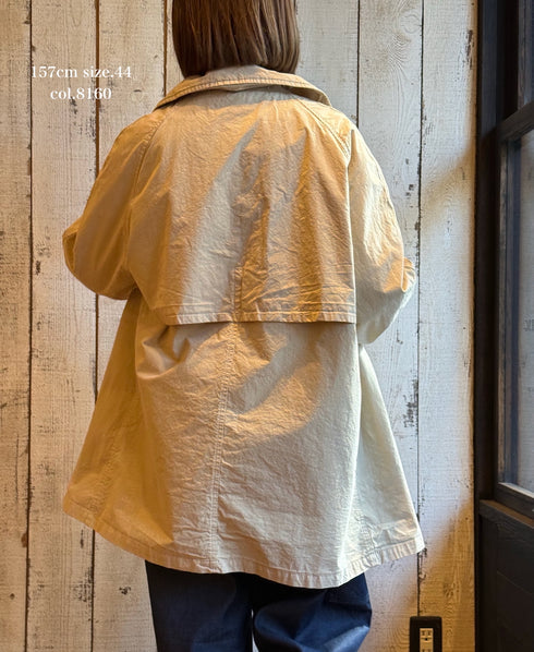 NHT2352TC LIGHT WEIGHT COTTON OVERDYE BALMACAAN SHORT COAT