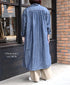 ISNAM2603CB NAVY (INDIGO) CHAMBRAY WORK GATHERED DRESS SHIRT